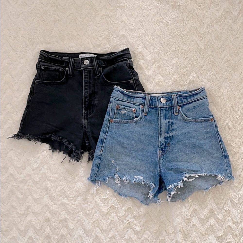 Abercrombie 90’s relaxed cutoff shorts high rise - 2x denim shorts - 23 000